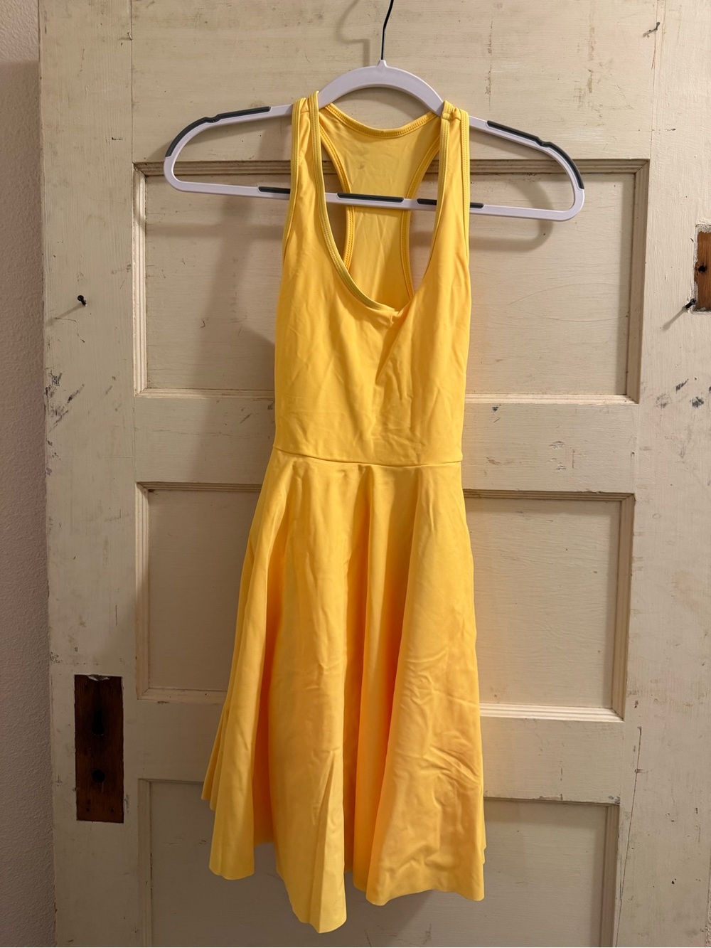 Peerise Yellow Tennis Dress XS Built In Shorts Racerback NWT